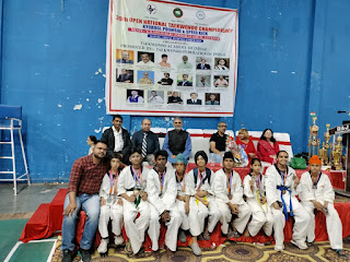 Medal winners at 39th open National taekwondo Championship at KD Singh Babu Stadium photo Gm. Er. satpal Singh Rehal