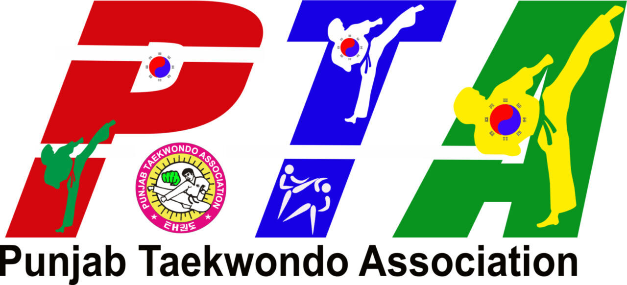 Punjab Taekwondo Association PTA India Logo HQ: Mohali Chandigarh G. Satpal Singh Rehal